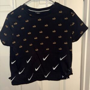 Nike Black Tee with Gold and White Accents